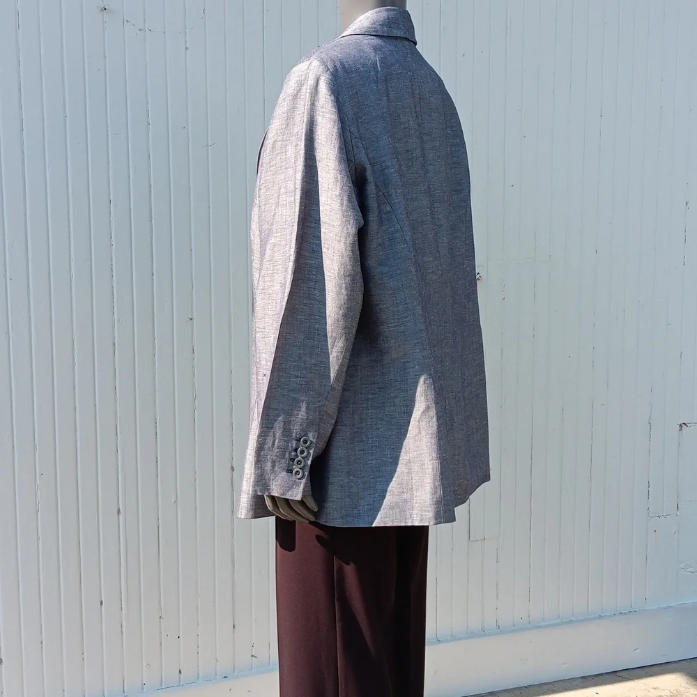 LANE BRYANT LADIES LINEN BLEND LUX BLAZER - Picture 2 of 16